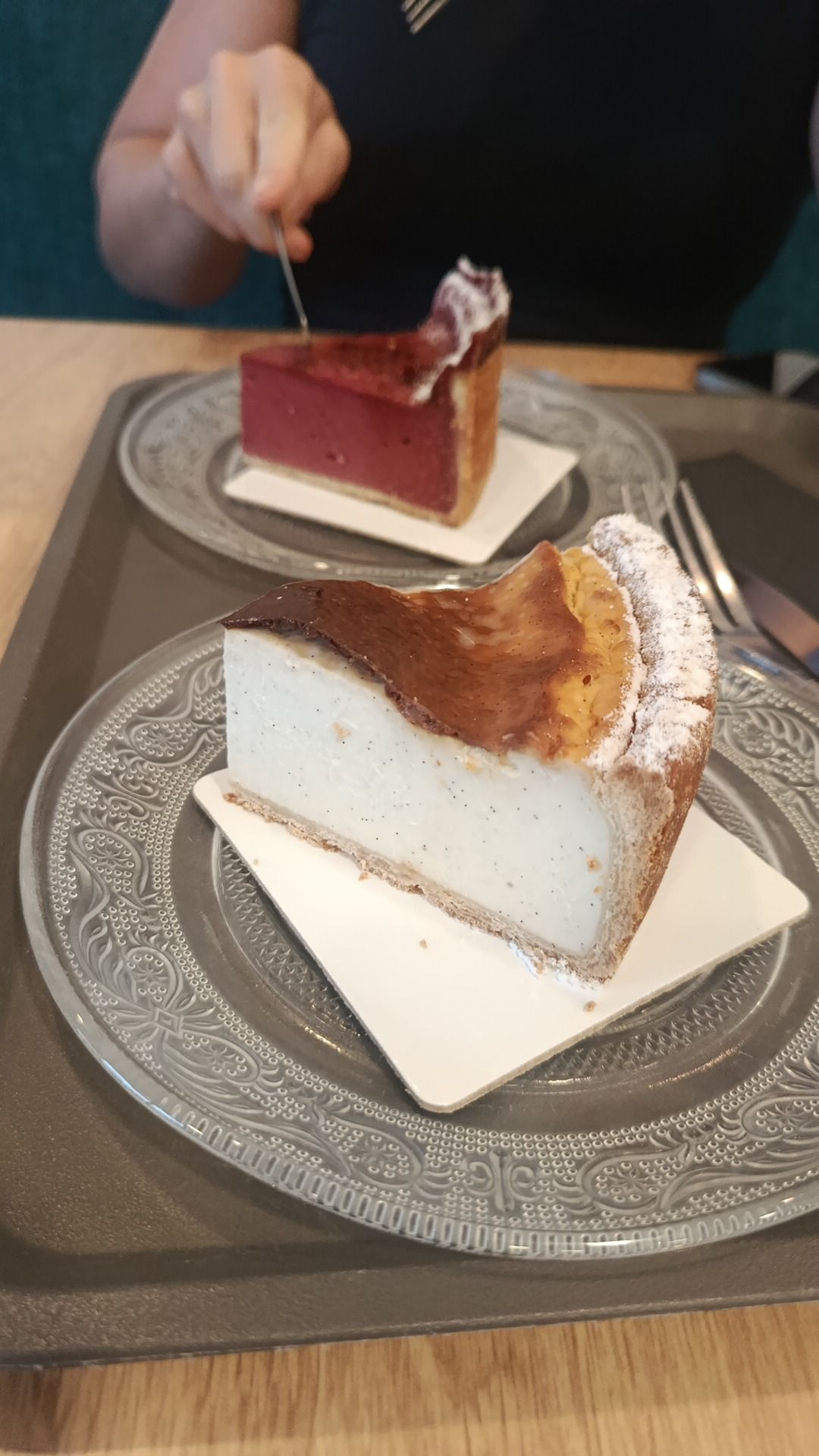 Flan vanille et flan framboise(70%fruits)