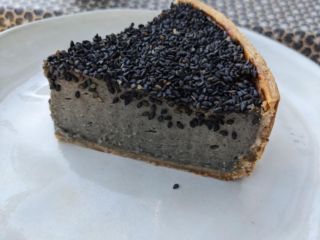 Flan sésame noir